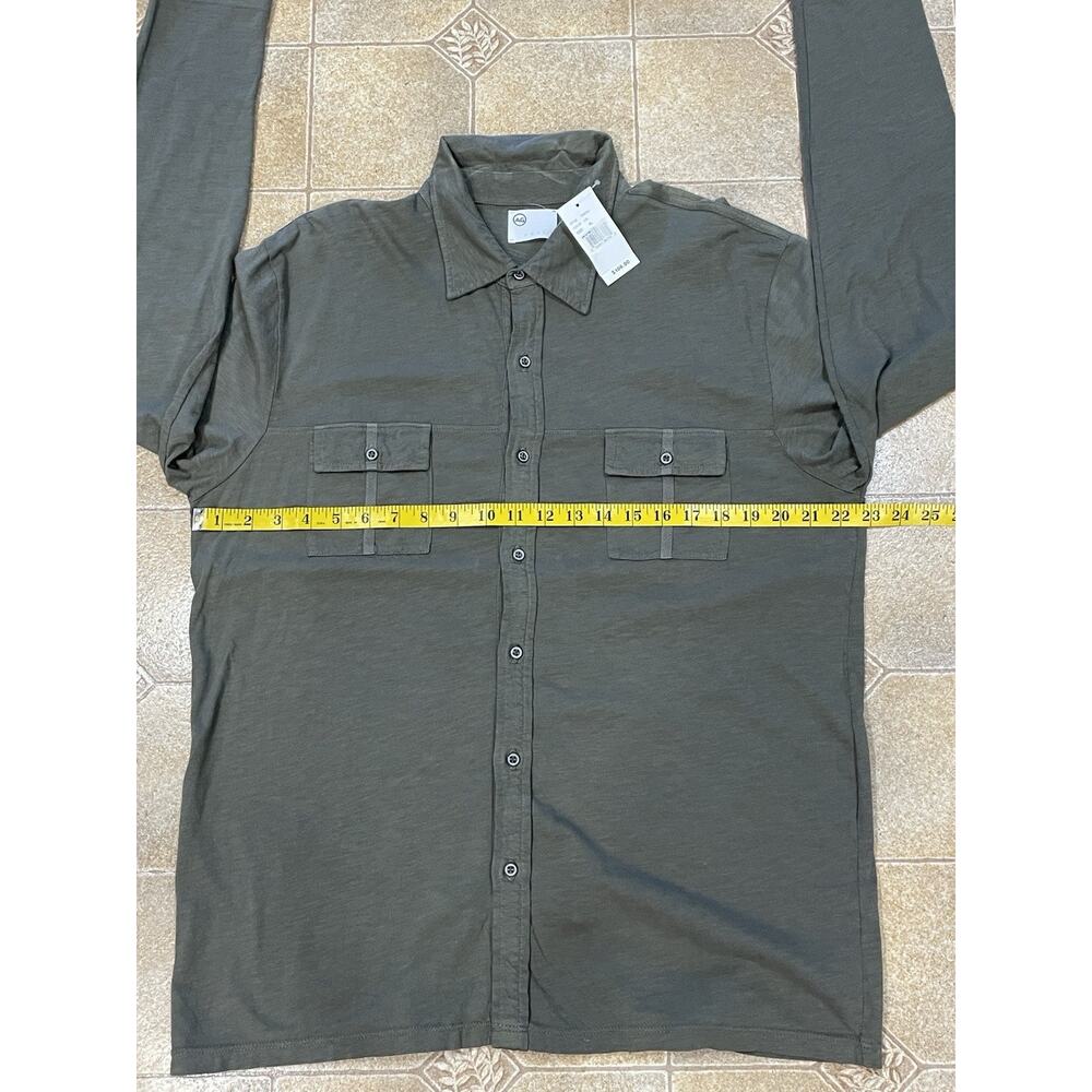 NWT -AG Jeans Classic Dress Shirt, Long-Sleeve Button-Up Men’s XL Olive Green - Picture 3 of 10
